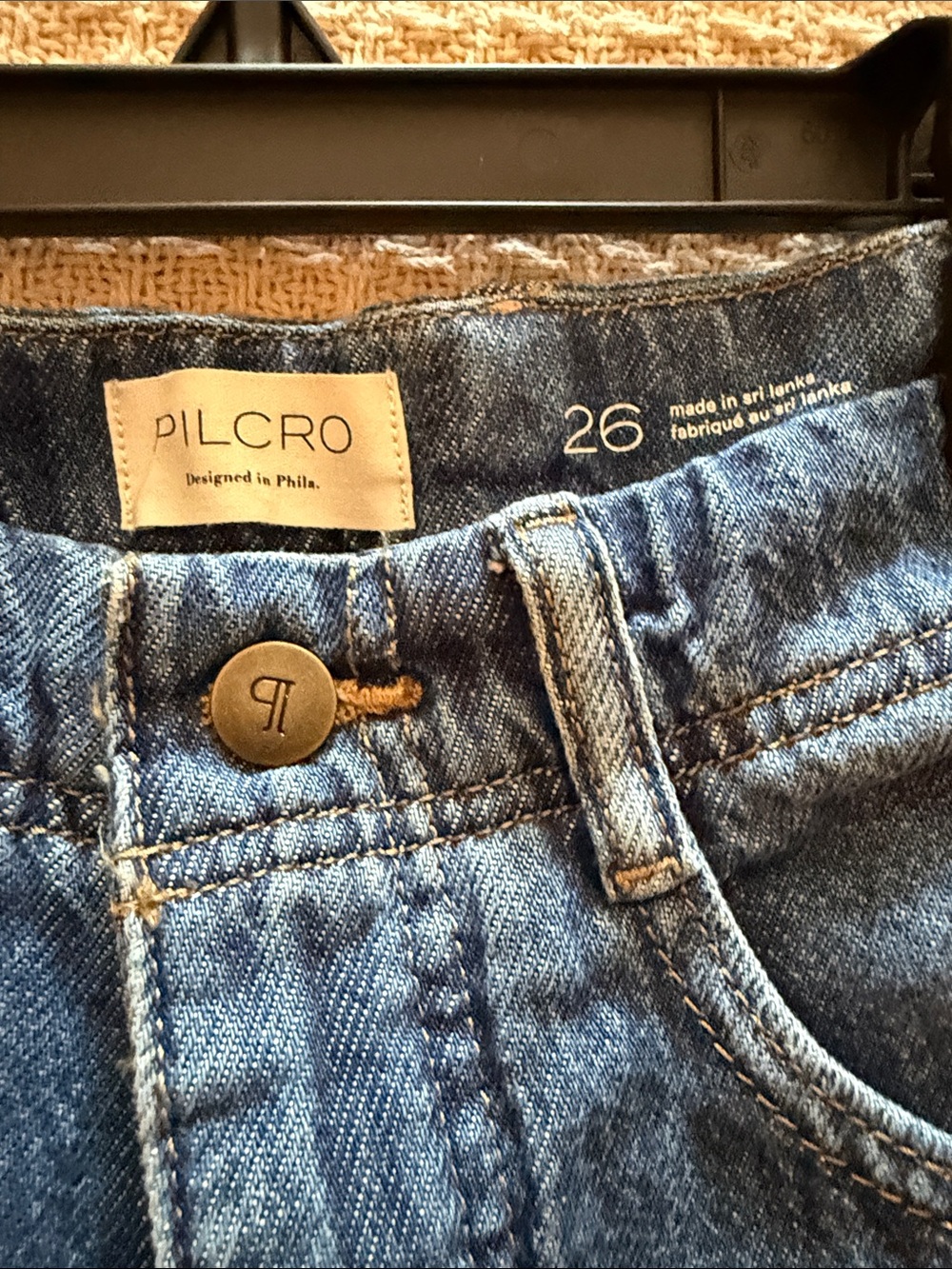Anthropologie Blue Floral Wide-Leg Jeans - Picture 6 of 6